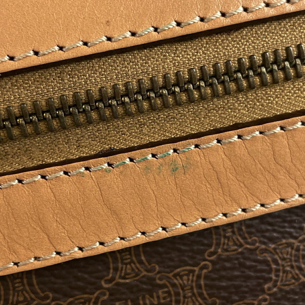 Celine Macadam Pattern Canvas Travel Handbag Brown - image 4